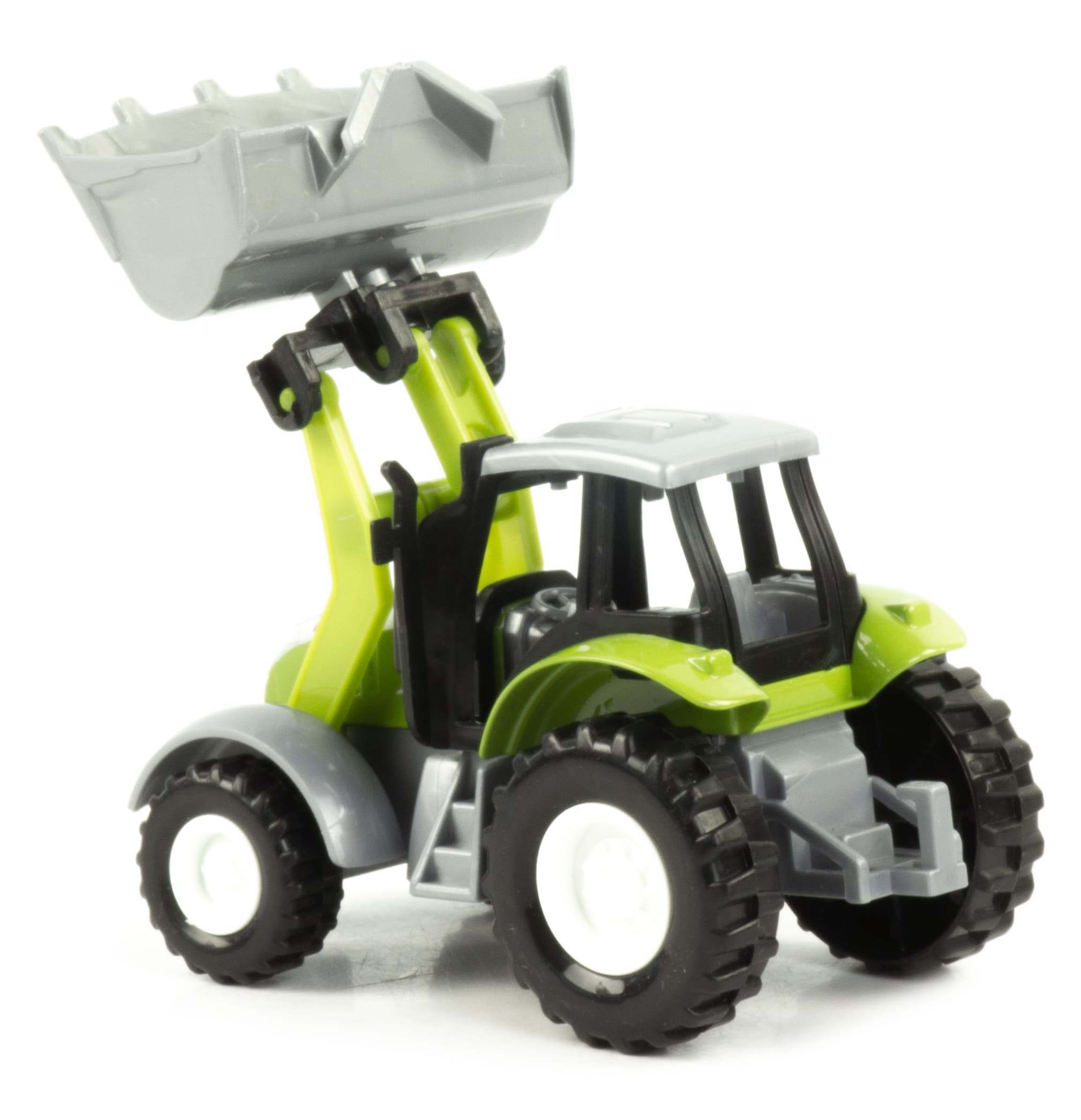 Металлическая машинка Farm «Трактор» 955-191-3, 12 см., инерционная / Зеленый