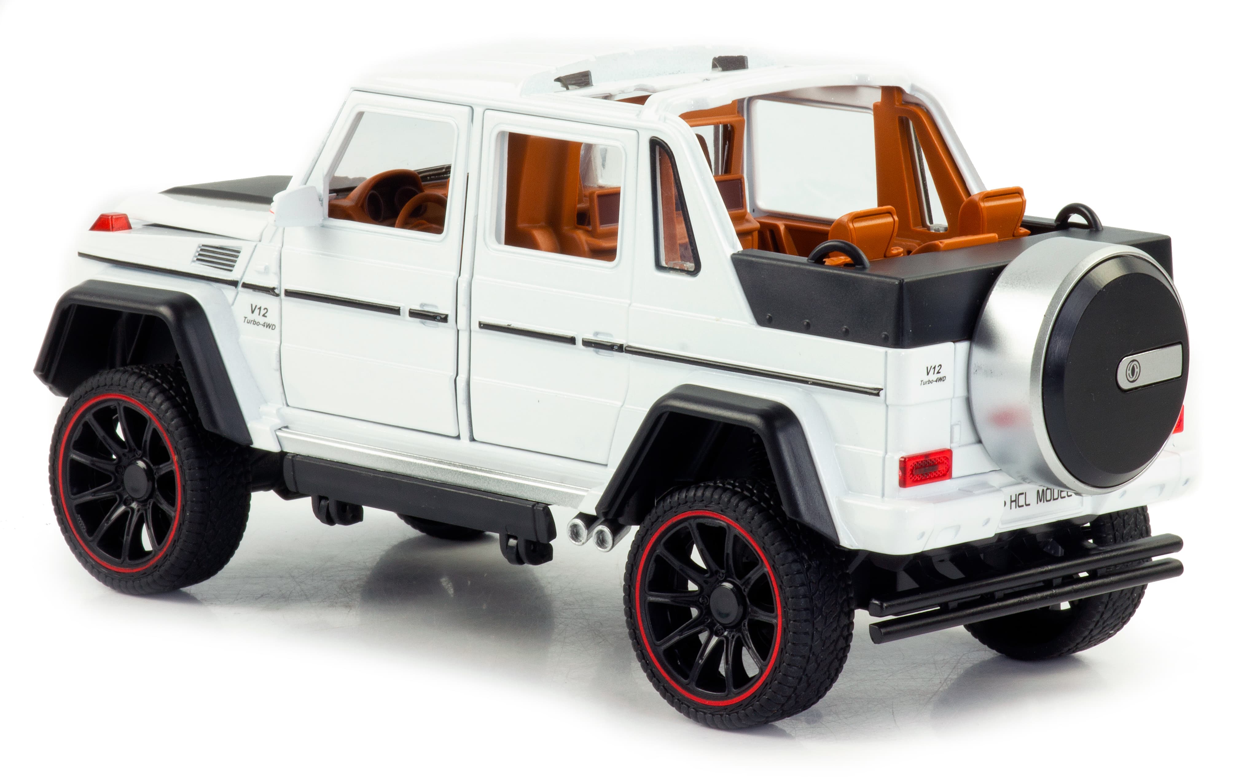 Металлическая машинка HCL 1:22 «Mercedes-Benz G63» HCL-902A, 22 см., инерционная, свет, звук / Микс