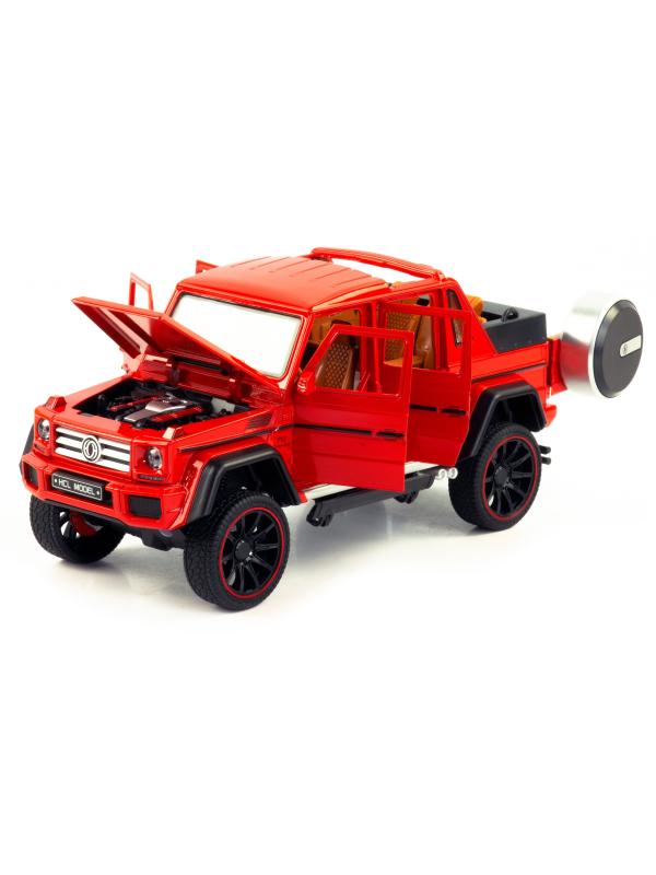 Металлическая машинка HCL 1:22 «Mercedes-Benz G63» HCL-902A, 22 см., инерционная, свет, звук / Микс