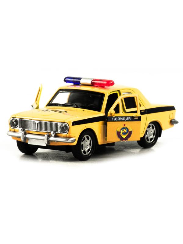 Машинка металлическая 1:32 «ГАЗ 2401: Полиция» 1821P-1822P-12D, инерционная, свет, звук / Желтый