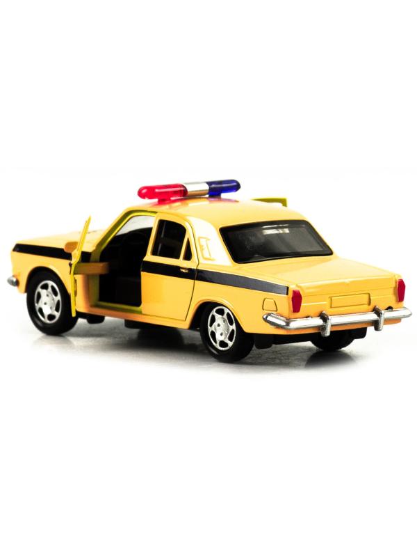 Машинка металлическая 1:32 «ГАЗ 2401: Полиция» 1821P-1822P-12D, инерционная, свет, звук / Желтый