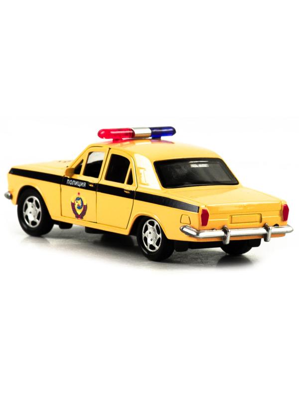 Машинка металлическая 1:32 «ГАЗ 2401: Полиция» 1821P-1822P-12D, инерционная, свет, звук / Желтый