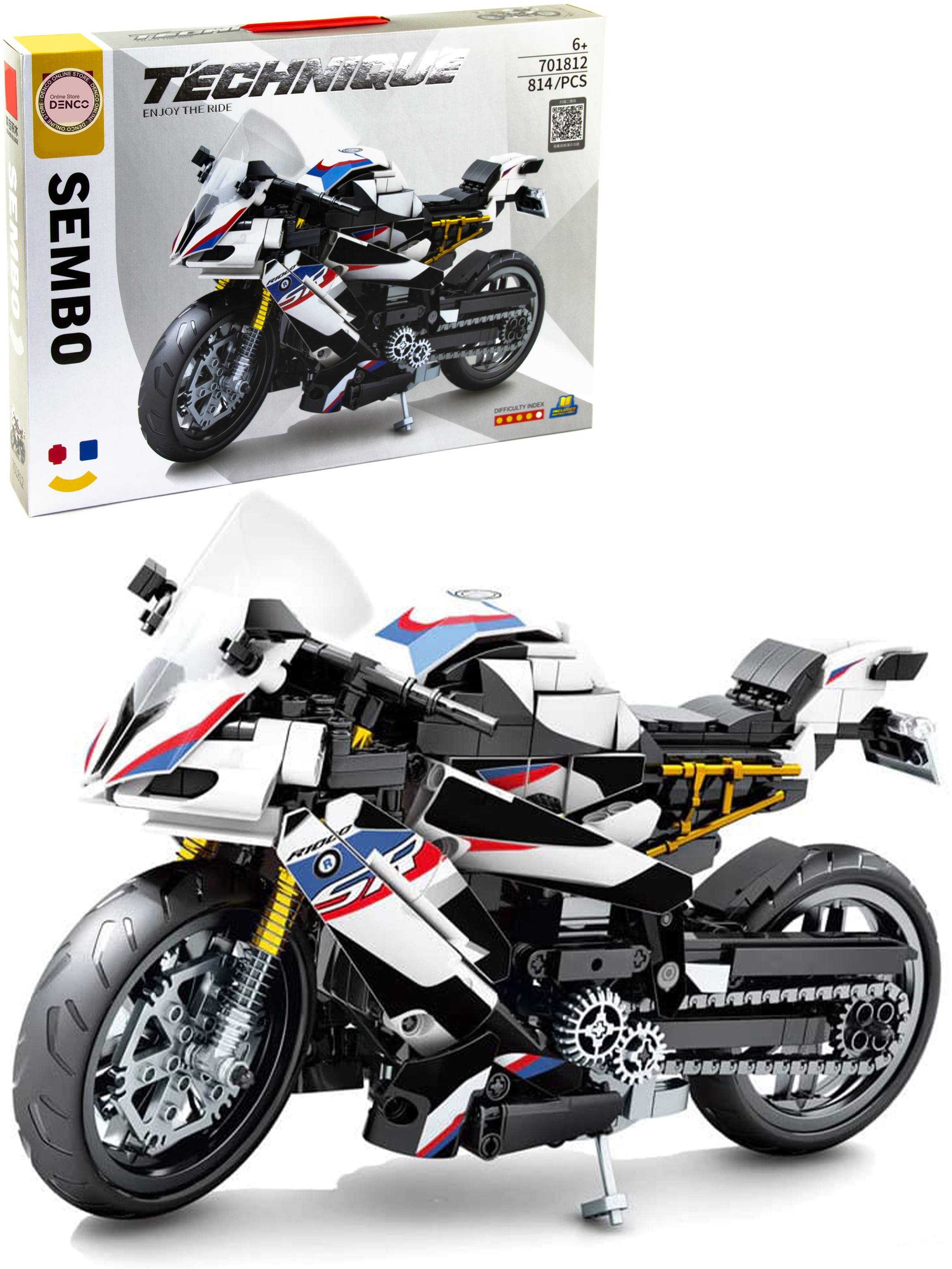 Конструктор Sembo Block «Мотоцикл BMW» 701812 / 814 деталей