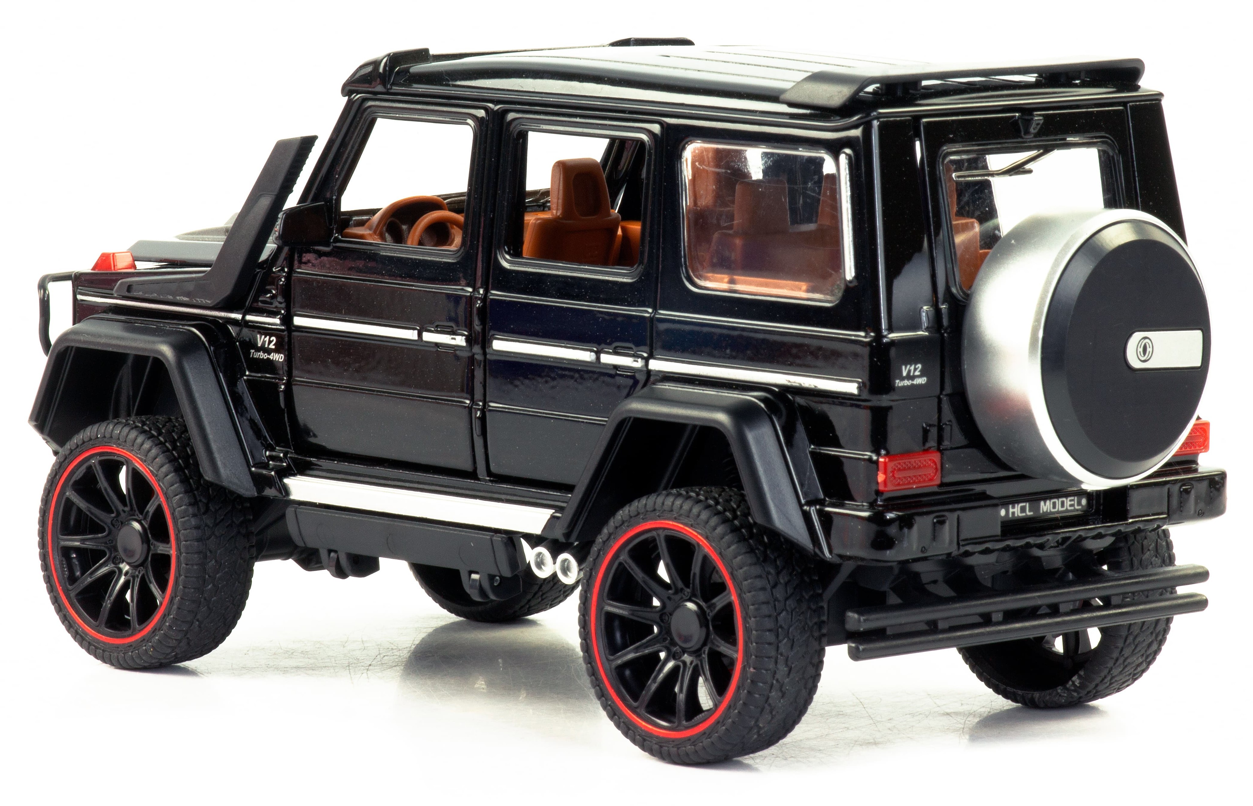 Металлическая машинка HCL 1:22 «Mercedes-Benz G63» HCL-908A, 22 см., инерционная, свет, звук / Микс