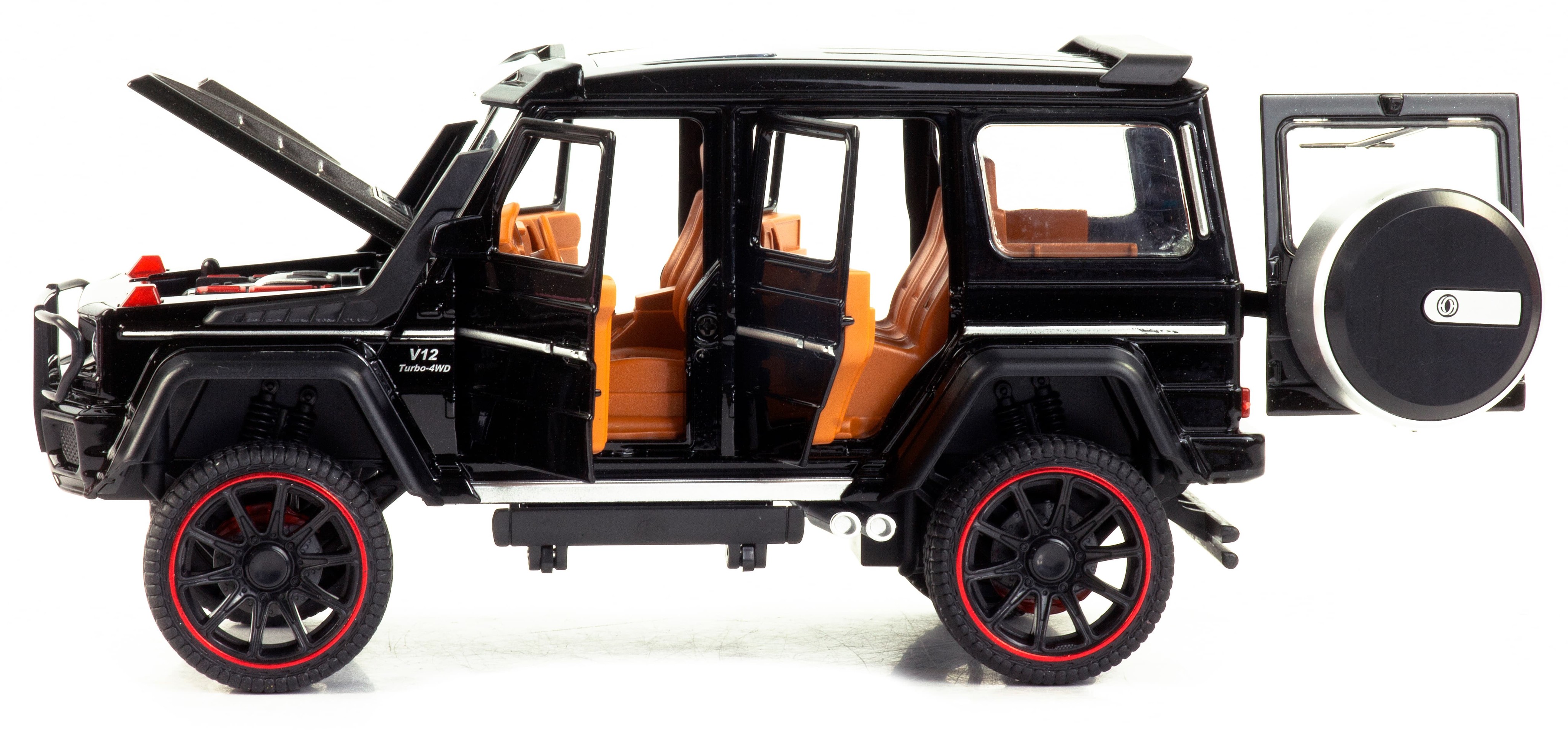 Металлическая машинка HCL 1:22 «Mercedes-Benz G63» HCL-908A, 22 см., инерционная, свет, звук / Микс