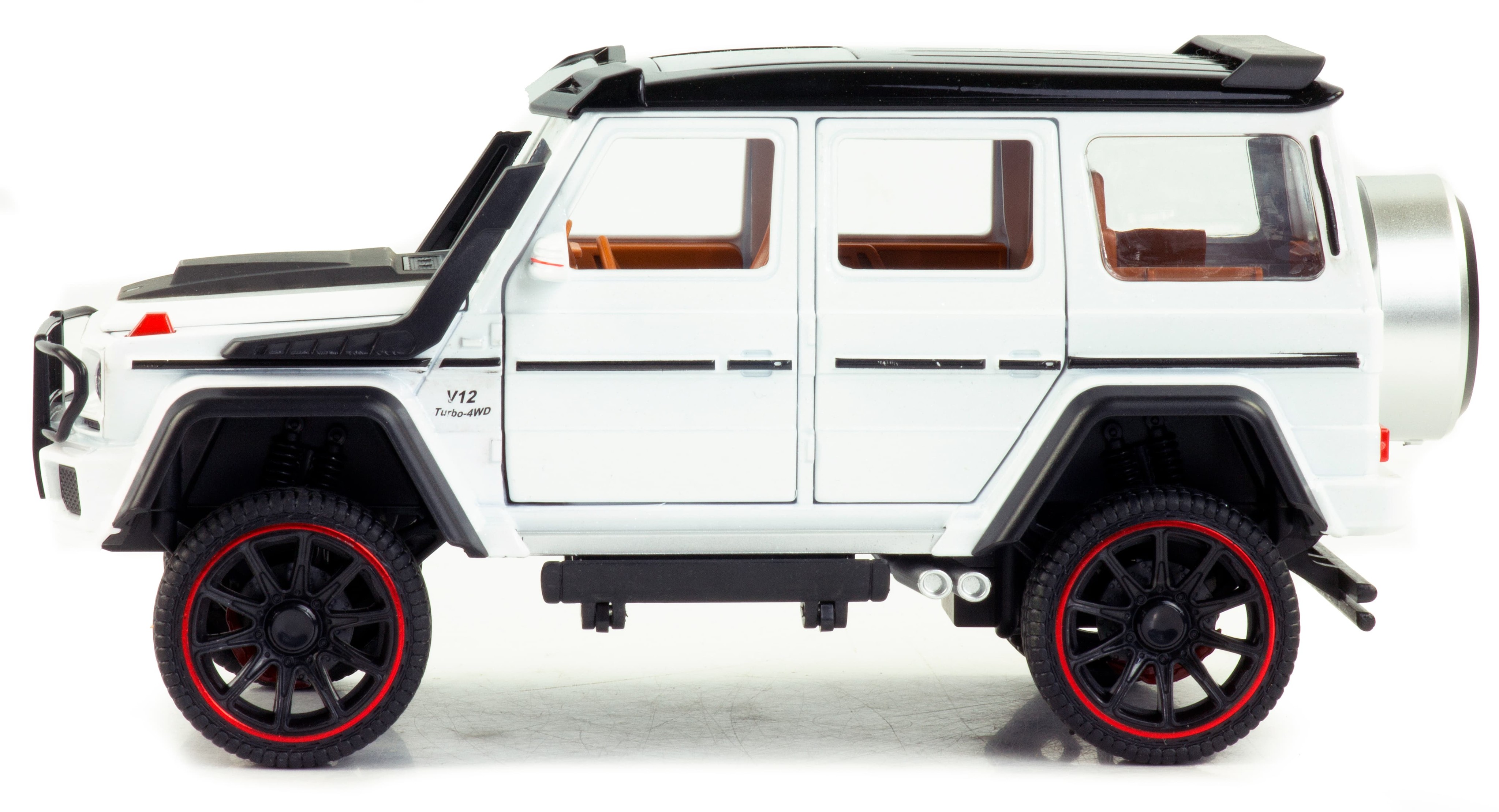 Металлическая машинка HCL 1:22 «Mercedes-Benz G63» HCL-908A, 22 см., инерционная, свет, звук / Микс