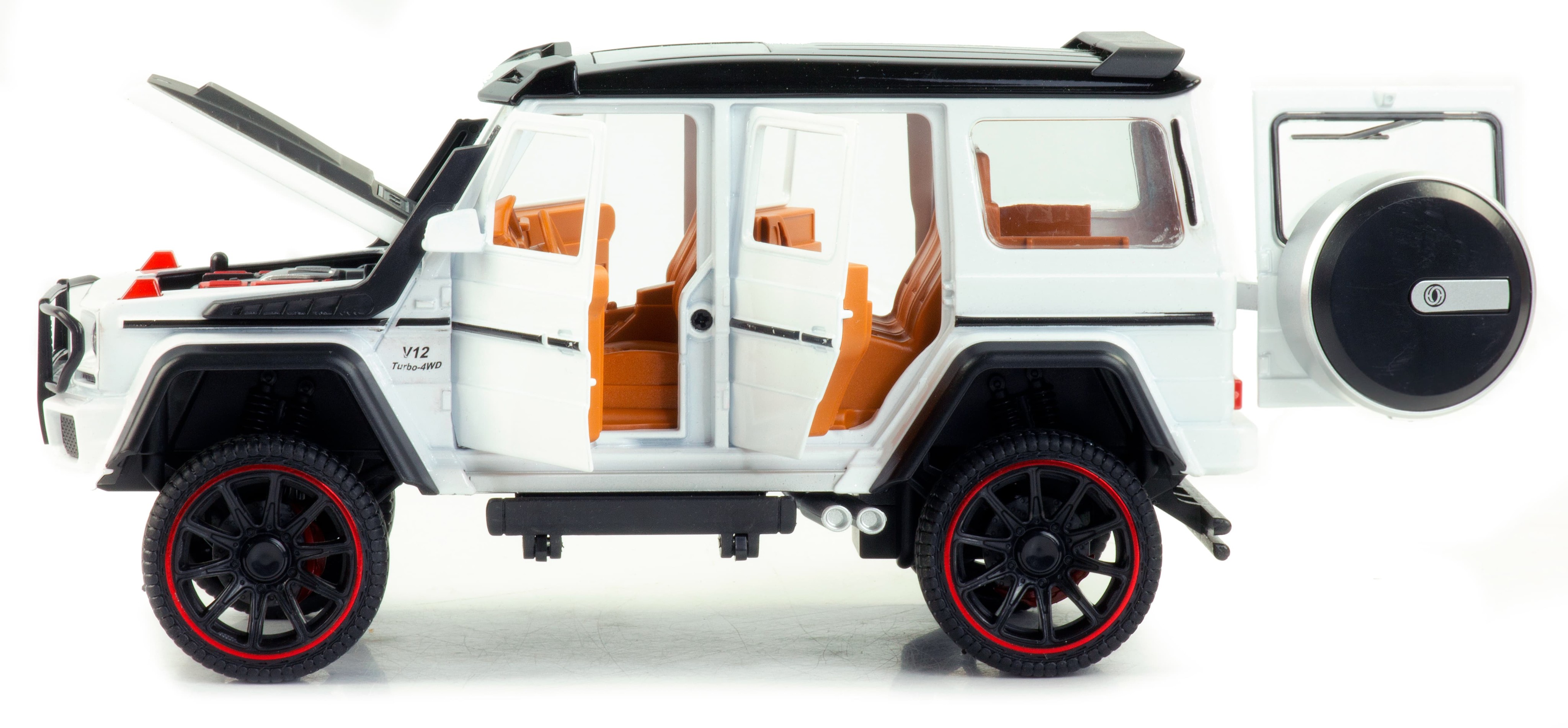 Металлическая машинка HCL 1:22 «Mercedes-Benz G63» HCL-908A, 22 см., инерционная, свет, звук / Микс