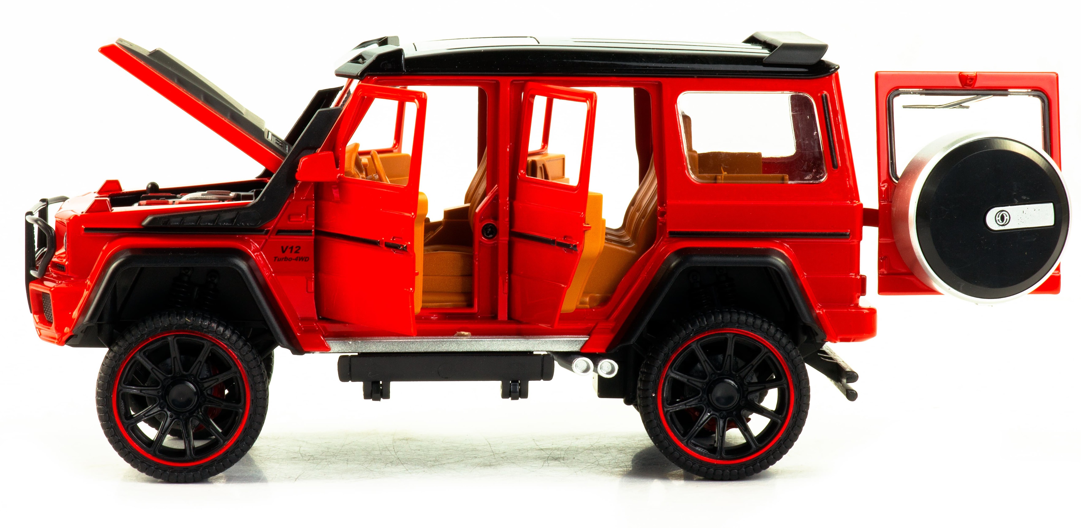 Металлическая машинка HCL 1:22 «Mercedes-Benz G63» HCL-908A, 22 см., инерционная, свет, звук / Микс