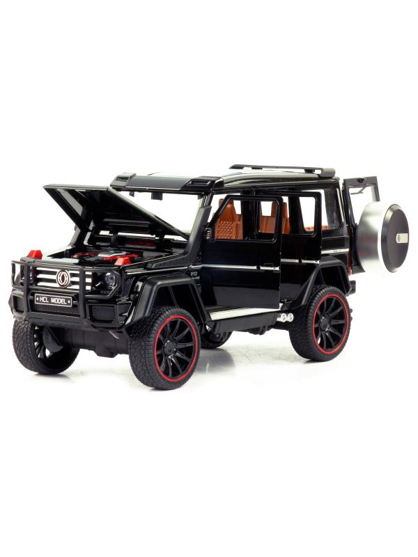 Металлическая машинка HCL 1:22 «Mercedes-Benz G63» HCL-908A, 22 см., инерционная, свет, звук / Микс