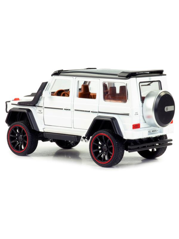 Металлическая машинка HCL 1:22 «Mercedes-Benz G63» HCL-908A, 22 см., инерционная, свет, звук / Микс