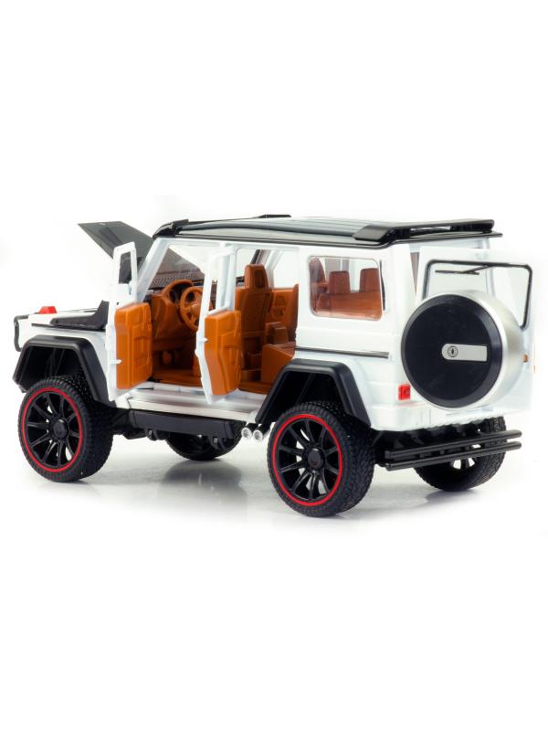 Металлическая машинка HCL 1:22 «Mercedes-Benz G63» HCL-908A, 22 см., инерционная, свет, звук / Микс