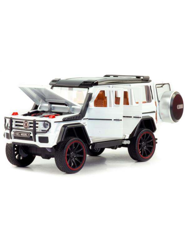 Металлическая машинка HCL 1:22 «Mercedes-Benz G63» HCL-908A, 22 см., инерционная, свет, звук / Микс