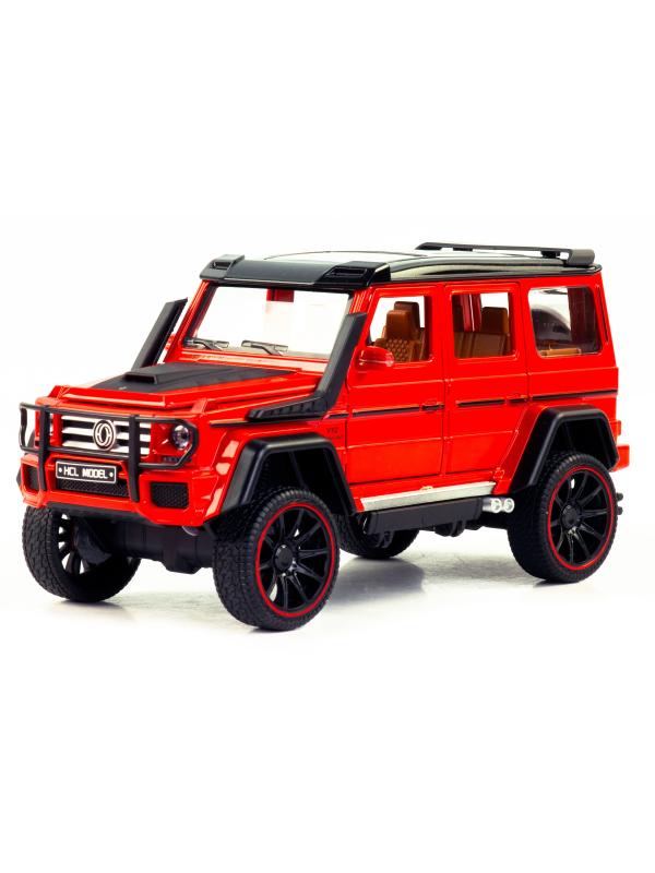 Металлическая машинка HCL 1:22 «Mercedes-Benz G63» HCL-908A, 22 см., инерционная, свет, звук / Микс