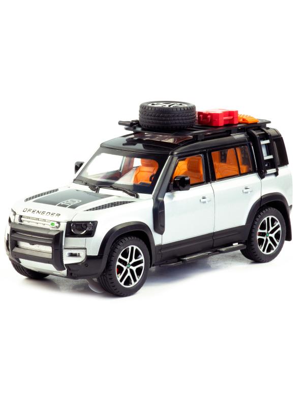 Металлическая машинка Minyore 1:22 «Land Rover Defender 110SH» 0783-346, 22 см., звук, свет, инерционная / Микс