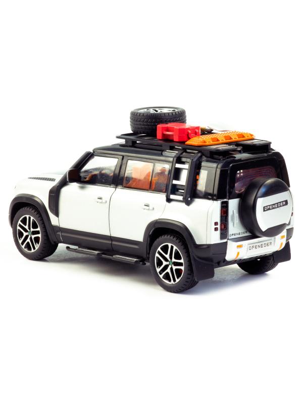 Металлическая машинка Minyore 1:22 «Land Rover Defender 110SH» 0783-346, 22 см., звук, свет, инерционная / Микс