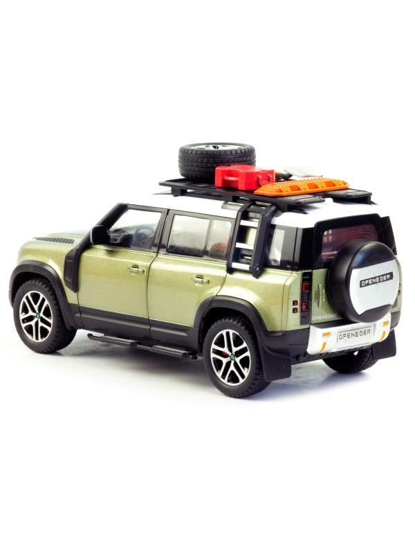 Металлическая машинка Minyore 1:22 «Land Rover Defender 110SH» 0783-346, 22 см., звук, свет, инерционная / Микс