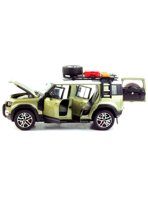 Металлическая машинка Minyore 1:22 «Land Rover Defender 110SH» 0783-346, 22 см., звук, свет, инерционная / Микс