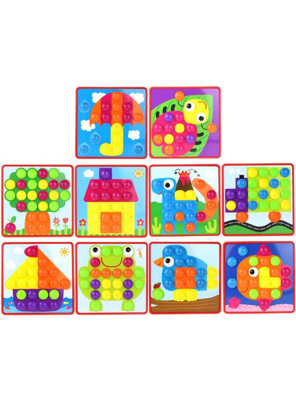 Настольная игра «Детская мозаика» 10 картинок, 46 деталей / SY013A