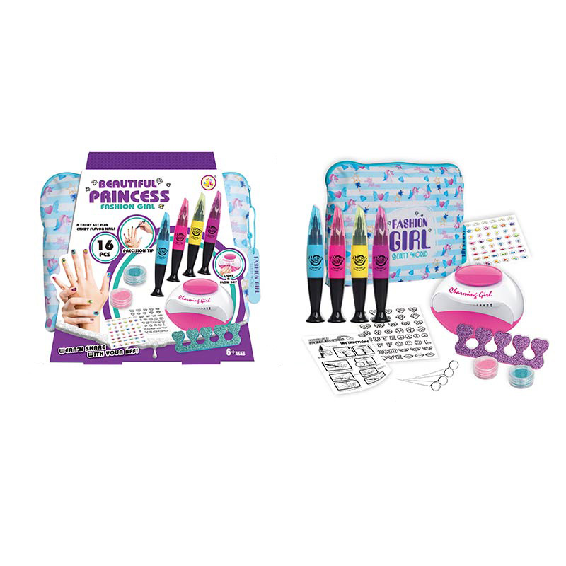 Набор для маникюра «Beautiful Princess Fashion Girl» с сушилкой для ногтей, 16 предметов / 868-96