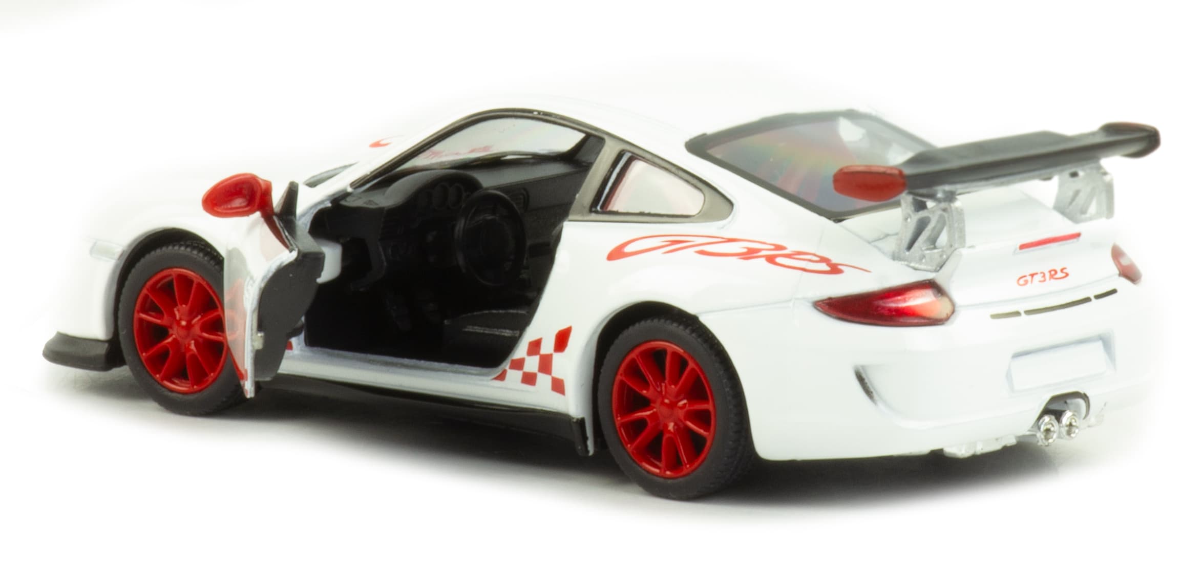 Металлическая машинка Kinsmart 1:36 «2010 Porsche 911 GT3 RS» KT5352D, инерционная / Белый