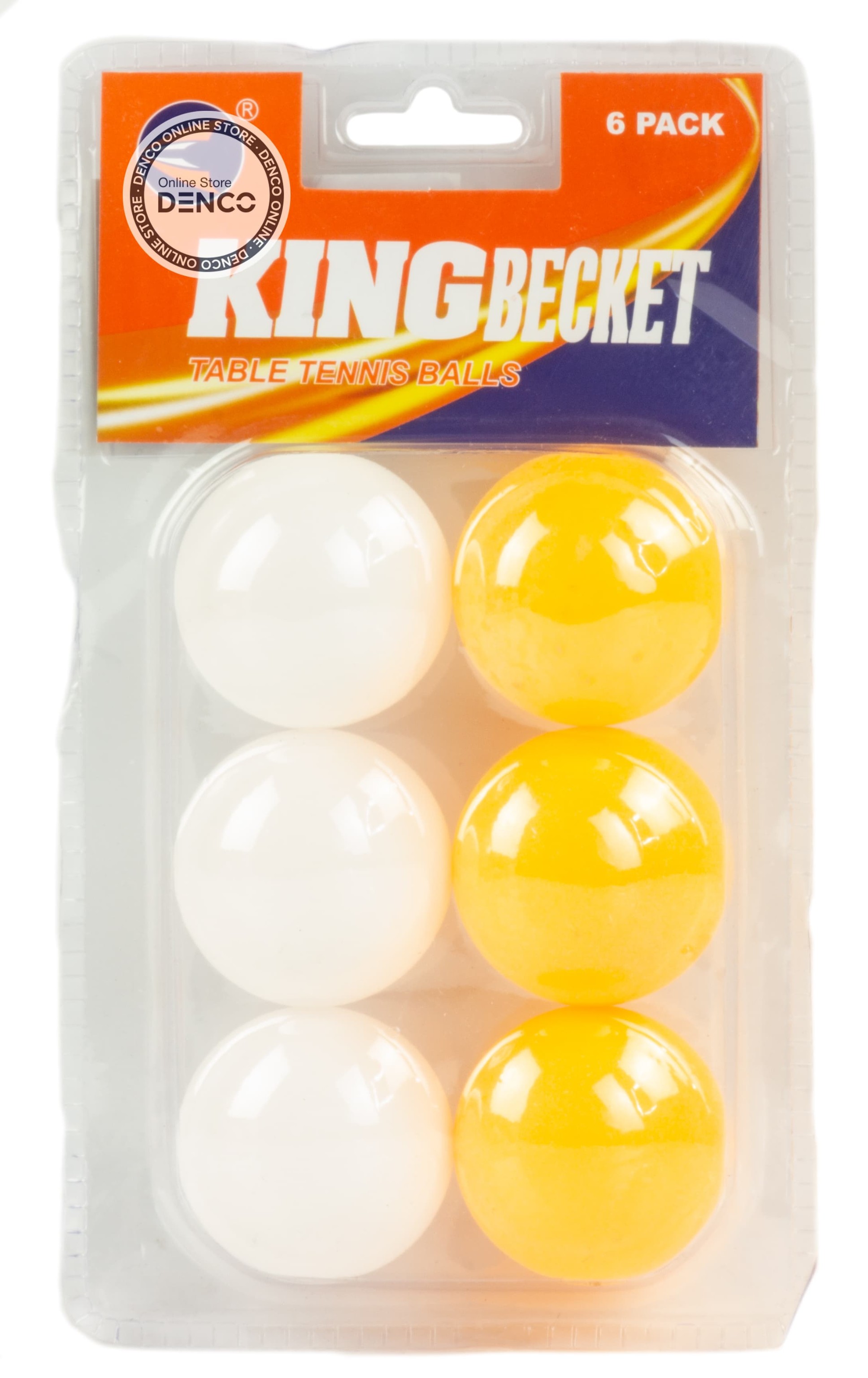 Мячи для настольного тенниса (Пинг-Понга) King Becket C34463, 40 мм., 3 звезды / 6 шт.