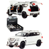 Металлическая машинка Che Zhi 1:24 «Nissan Patrol» 21 см. CZ136A инерционная, свет, звук / Белый