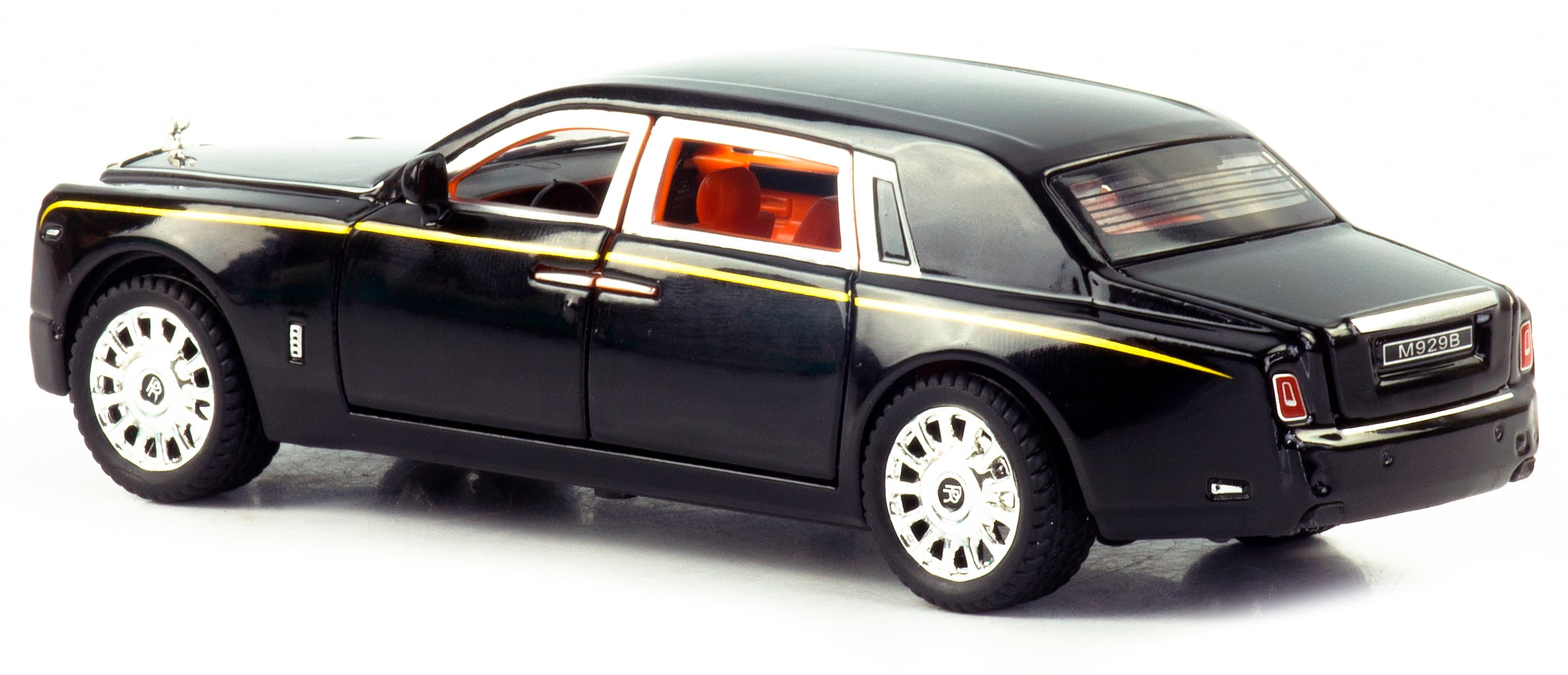 Металлическая машинка 1:32 «Rolls-Royce Phantom» М923B инерционная, свет, звук / Черный