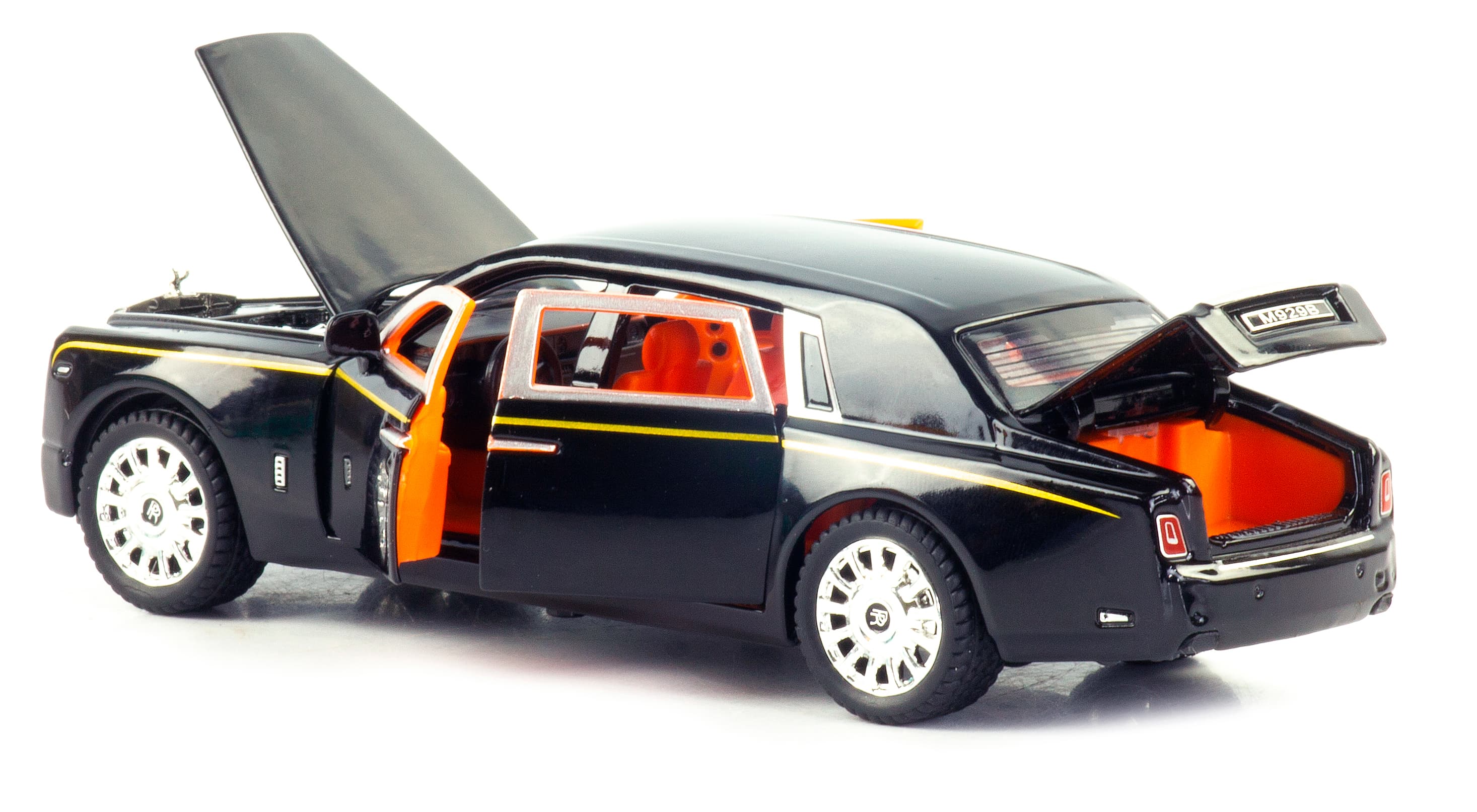 Металлическая машинка 1:32 «Rolls-Royce Phantom» М923B инерционная, свет, звук / Черный