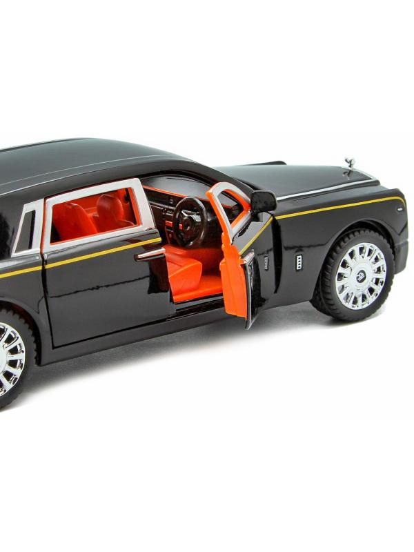 Металлическая машинка 1:32 «Rolls-Royce Phantom» М923B инерционная, свет, звук / Черный