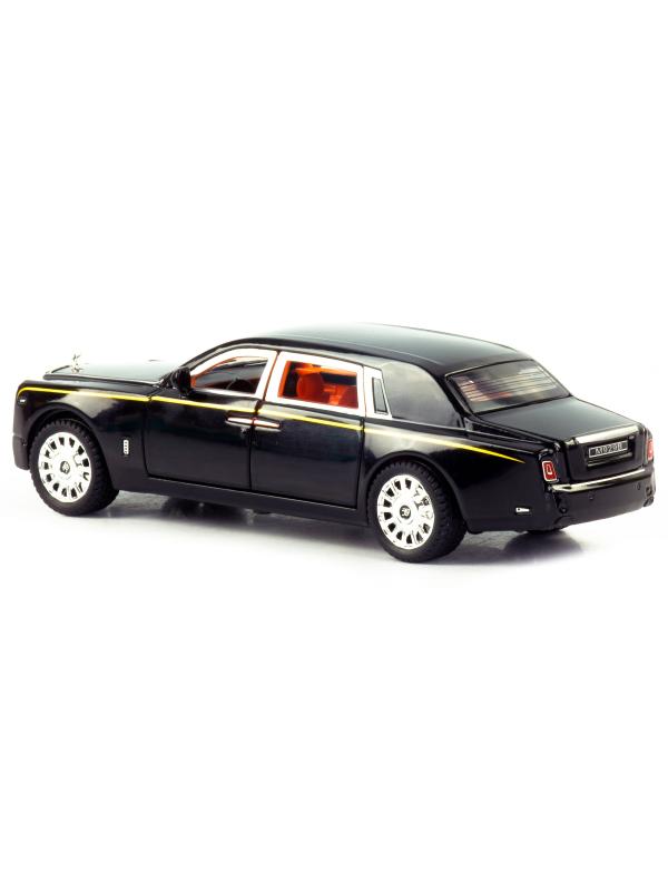 Металлическая машинка 1:32 «Rolls-Royce Phantom» М923B инерционная, свет, звук / Черный