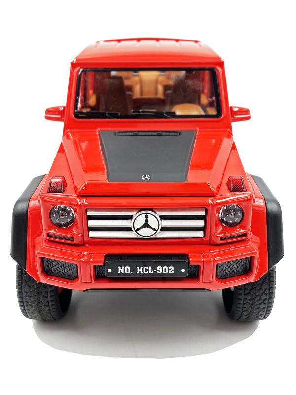 Металлическая машинка HCL 1:22 «Mercedes-Benz G63» HCL-902A, 22 см., инерционная, свет, звук / Красный