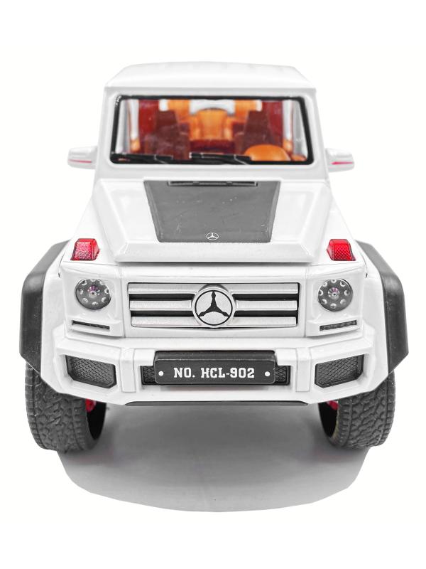 Металлическая машинка HCL 1:22 «Mercedes-Benz G63» HCL-902A, 22 см., инерционная, свет, звук / Белый