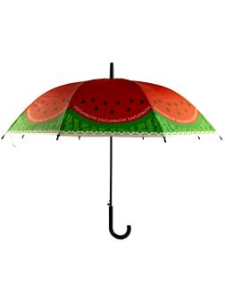 Зонтик детский «Фрукты:  Арбуз» матовый, со свистком, 66 см. 45725 / Красный