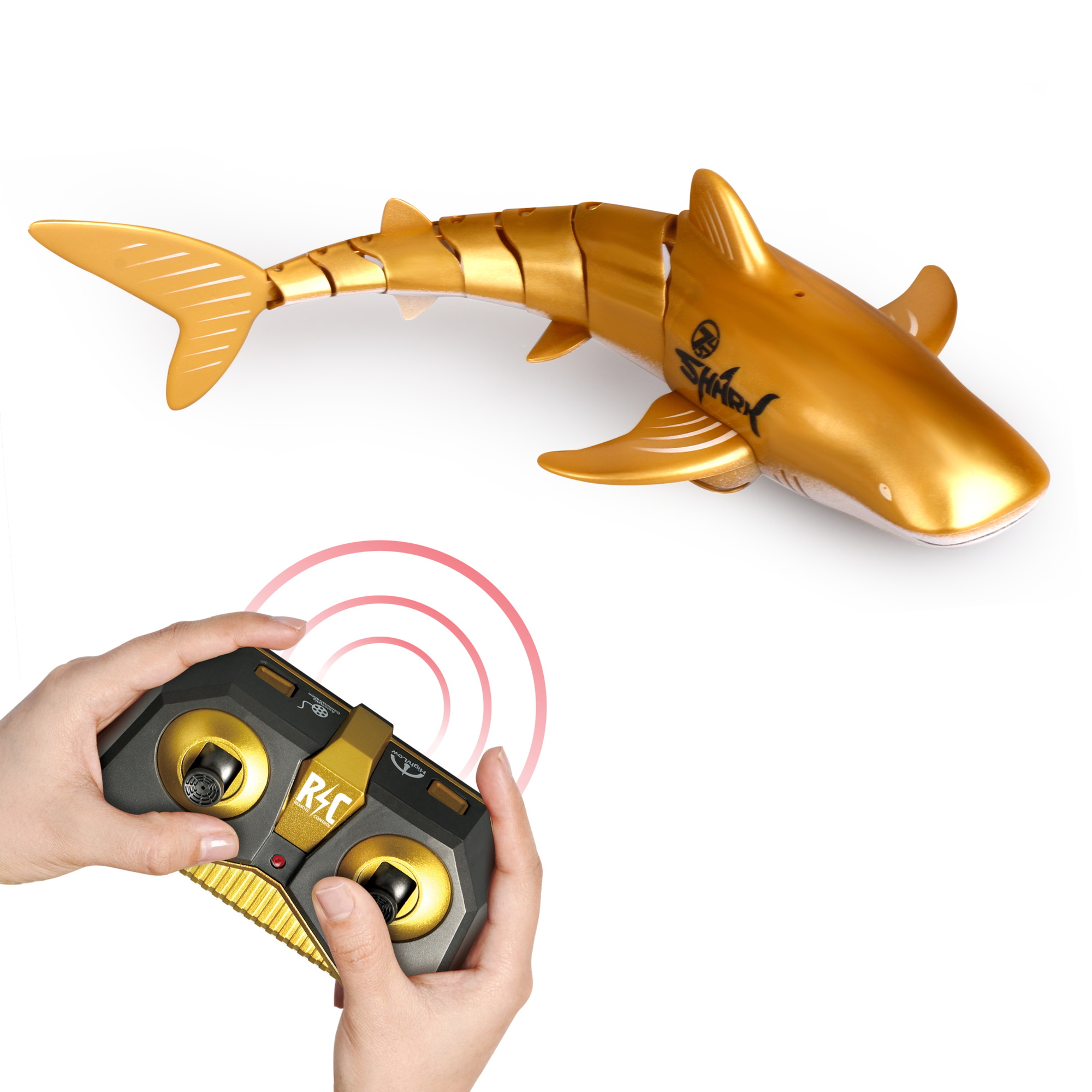 Радиоуправляемая акула «Whale shark» 35 см, подвижные элементы, плавает / 606-19A