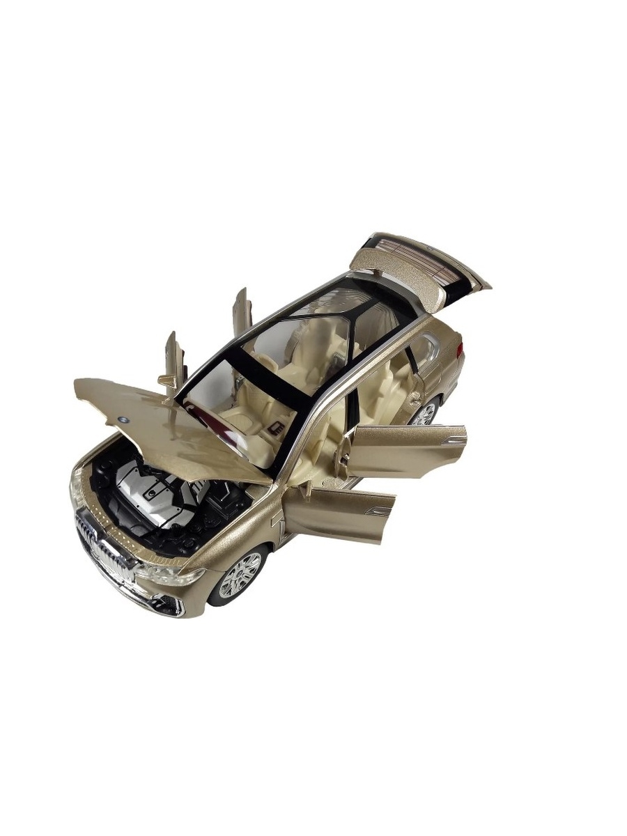 Металлическая машинка Che Zhi 1:24 «BMW X7» CZ115A, 20.5 см., свет и звук, инерционная / Микс