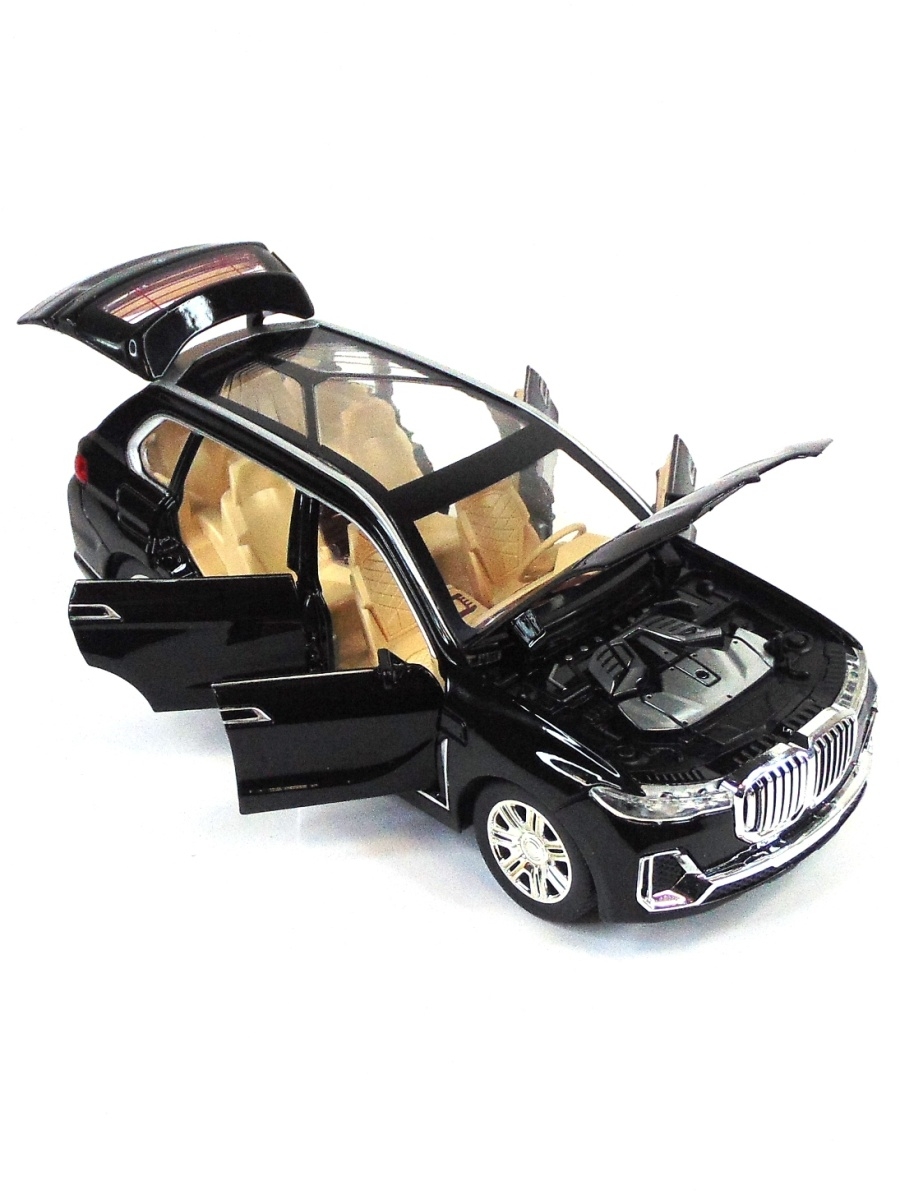 Металлическая машинка Che Zhi 1:24 «BMW X7» CZ115A, 20.5 см., свет и звук, инерционная / Микс