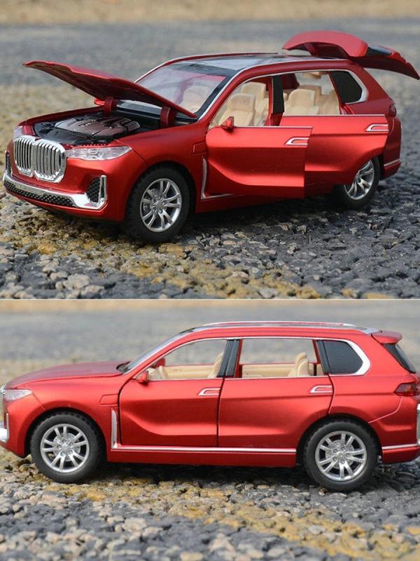 Металлическая машинка Che Zhi 1:24 «BMW X7» CZ115A, 20.5 см., свет и звук, инерционная / Микс