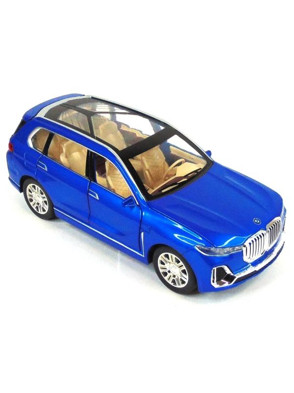 Металлическая машинка Che Zhi 1:24 «BMW X7» CZ115A, 20.5 см., свет и звук, инерционная / Микс