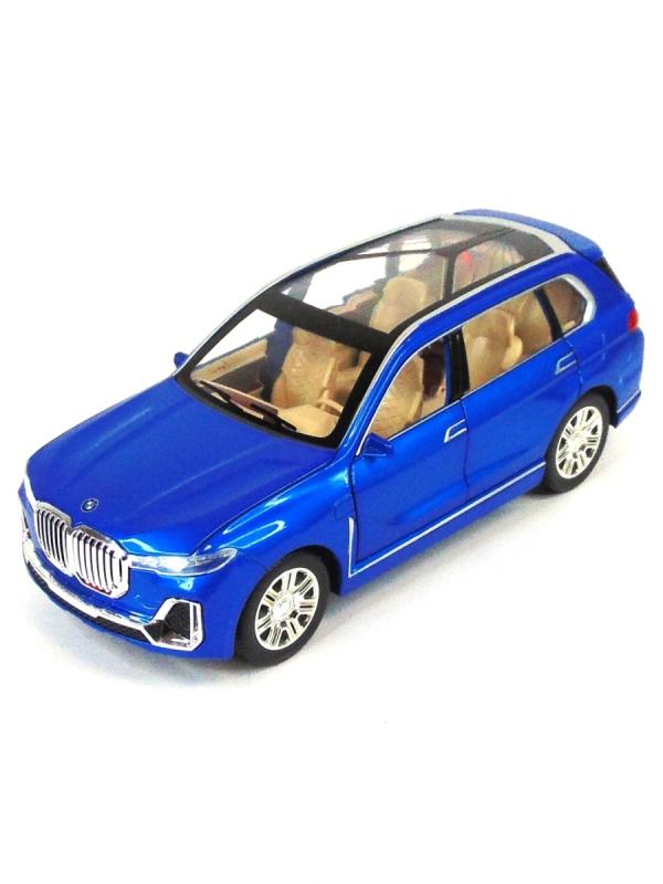 Металлическая машинка Che Zhi 1:24 «BMW X7» CZ115A, 20.5 см., свет и звук, инерционная / Микс