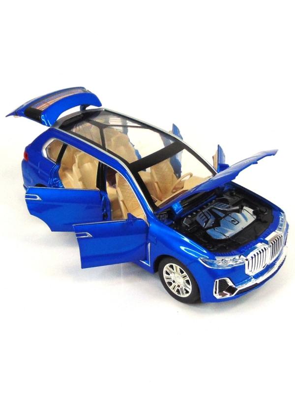Металлическая машинка Che Zhi 1:24 «BMW X7» CZ115A, 20.5 см., свет и звук, инерционная / Микс
