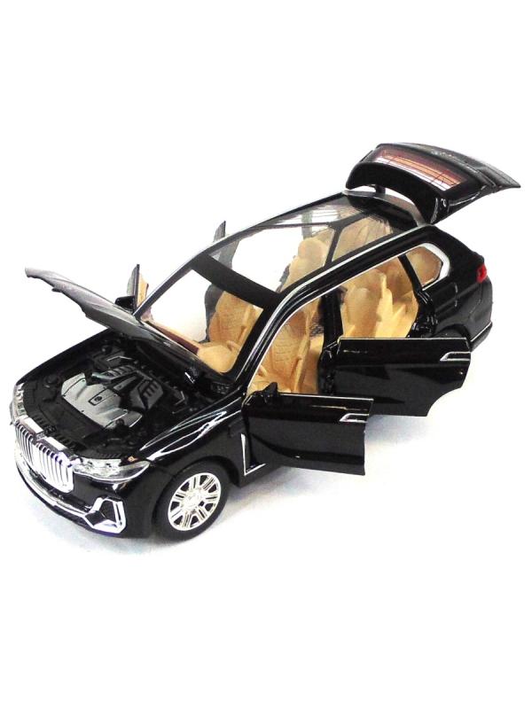 Металлическая машинка Che Zhi 1:24 «BMW X7» CZ115A, 20.5 см., свет и звук, инерционная / Микс