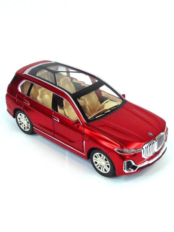 Металлическая машинка Che Zhi 1:24 «BMW X7» CZ115A, 20.5 см., свет и звук, инерционная / Микс