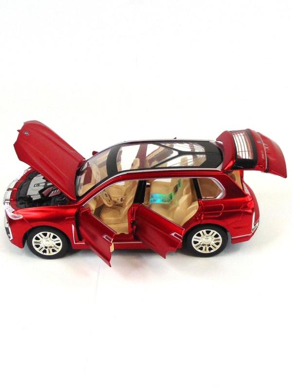 Металлическая машинка Che Zhi 1:24 «BMW X7» CZ115A, 20.5 см., свет и звук, инерционная / Микс