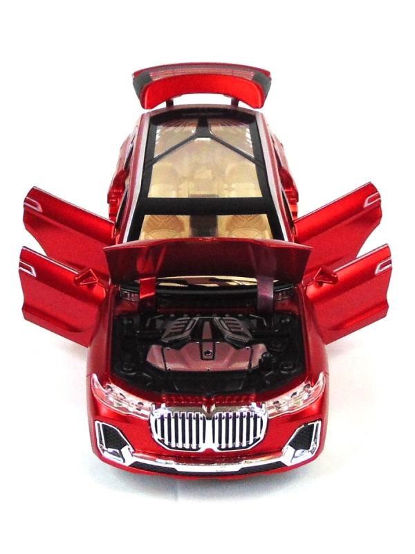 Металлическая машинка Che Zhi 1:24 «BMW X7» CZ115A, 20.5 см., свет и звук, инерционная / Микс