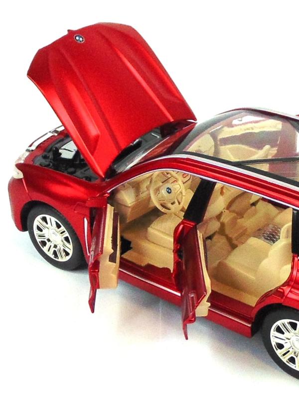 Металлическая машинка Che Zhi 1:24 «BMW X7» CZ115A, 20.5 см., свет и звук, инерционная / Микс