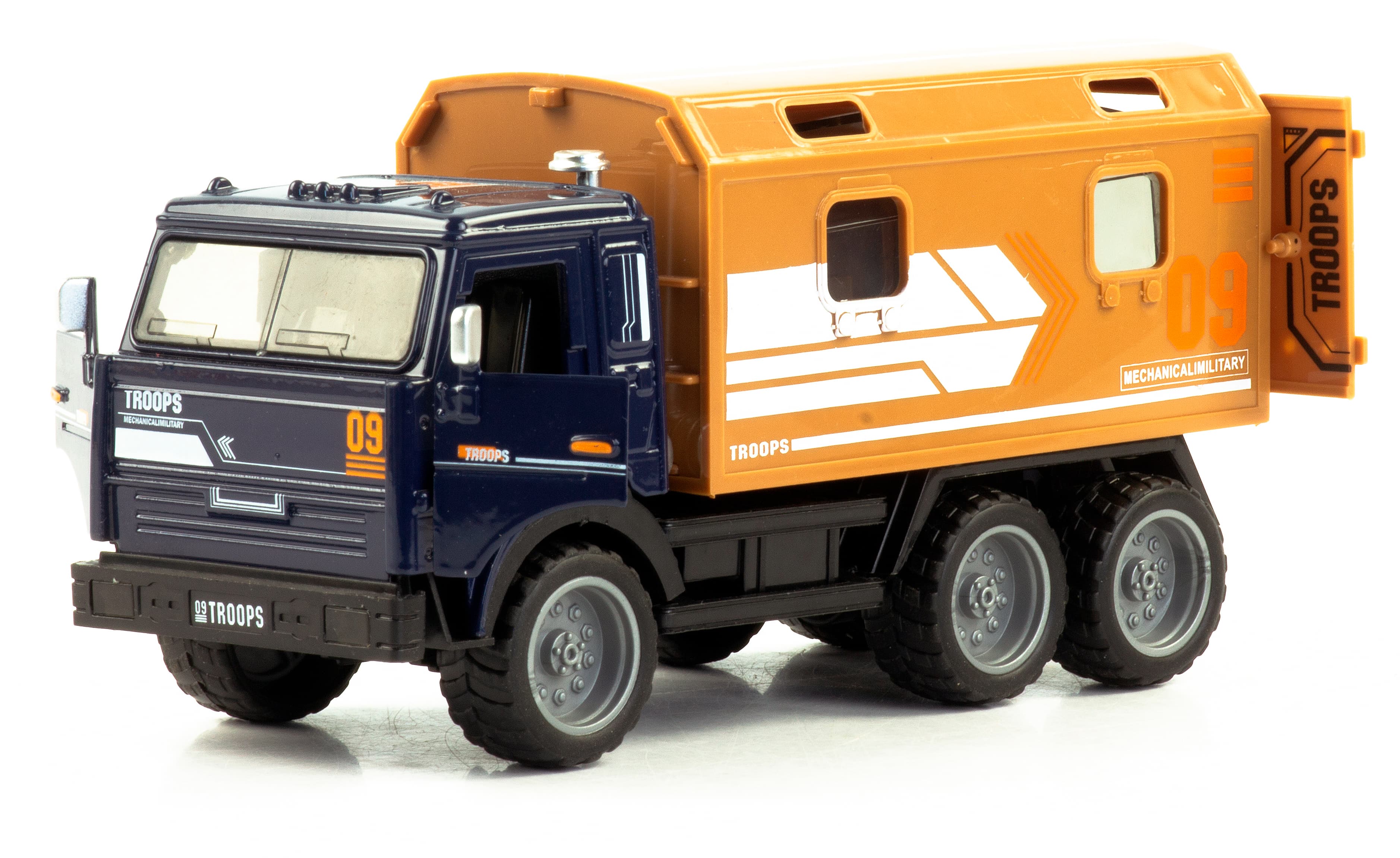 Машинка металлическая Yeading «Камаз: Служебный фургон» 16,5 см., YD6637A, инерционная, свет, звук / Микс