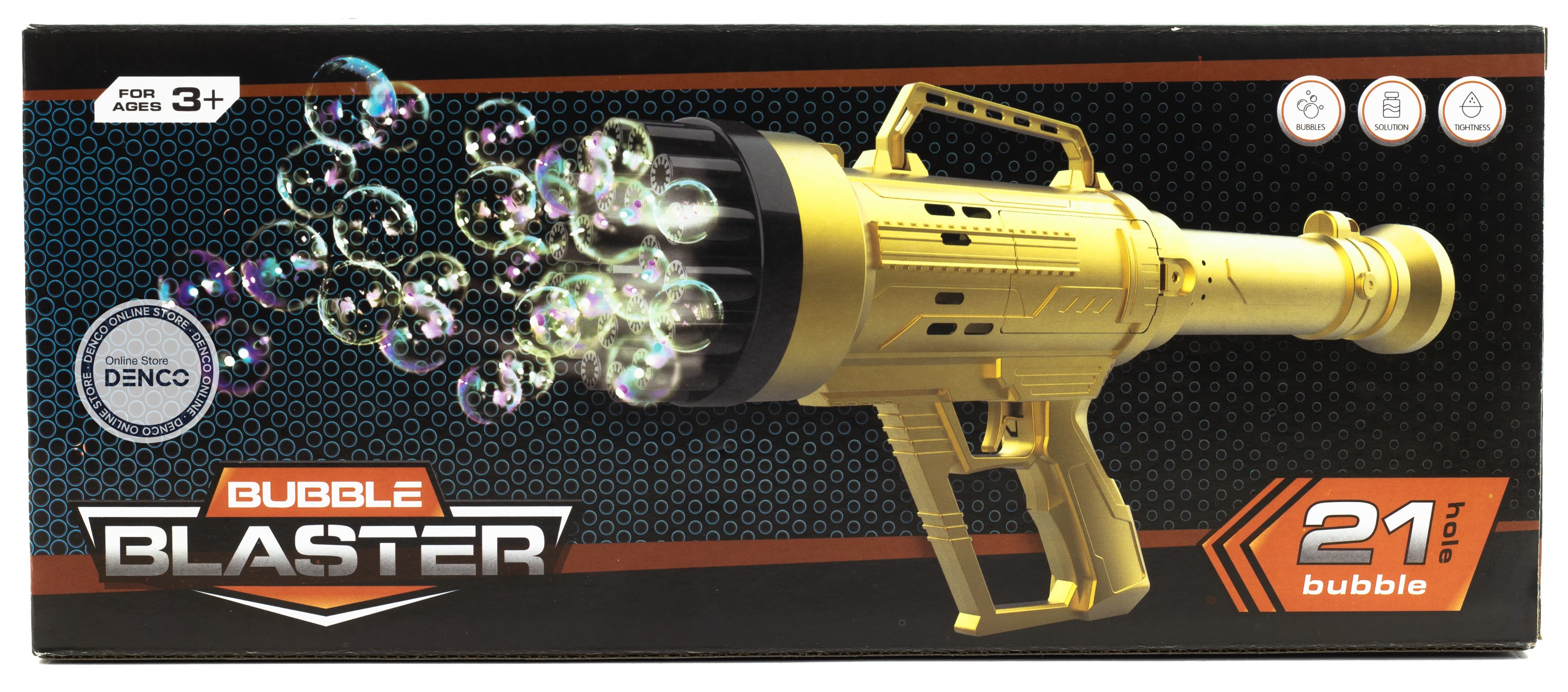 Пистолет-генератор мыльных пузырей «Bubble Blaster» 32,8 см. на батарейках, со светом 3939-136 / Микс