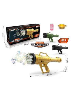 Пистолет-генератор мыльных пузырей «Bubble Blaster» 32,8 см. на батарейках, со светом 3939-136 / Микс