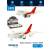 Металлический самолет 1:270 «Flying Tropeze / Airliner-A380» 22 см. H180-6, инерционный, свет, звук / Бело-красный