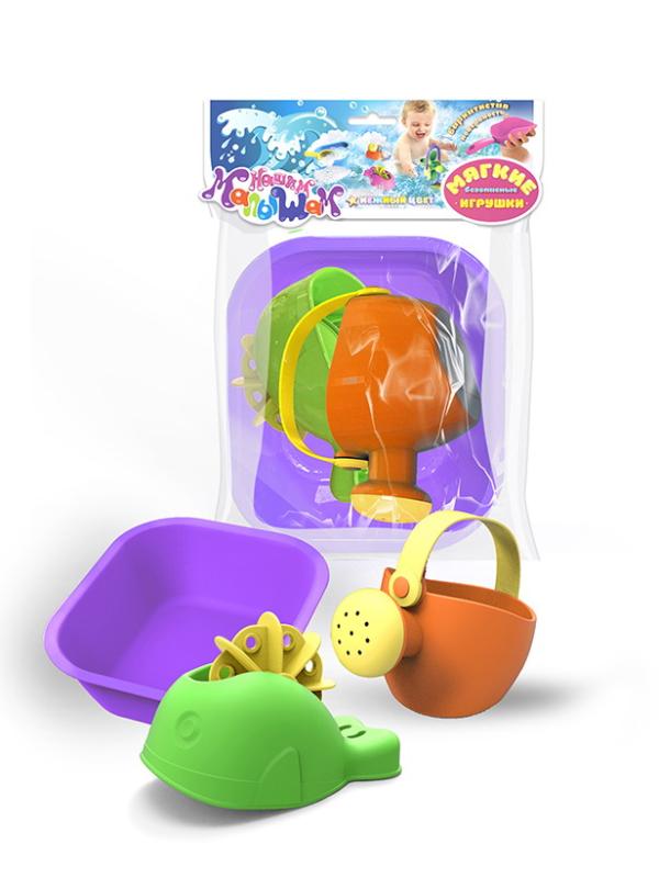 Игрушка для ванны (ванночка, лейка малая, кит)